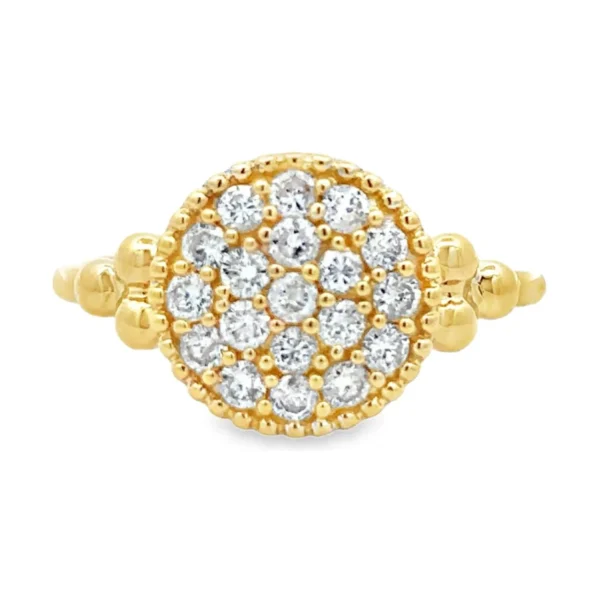 Pave Diamond Cluster Ring