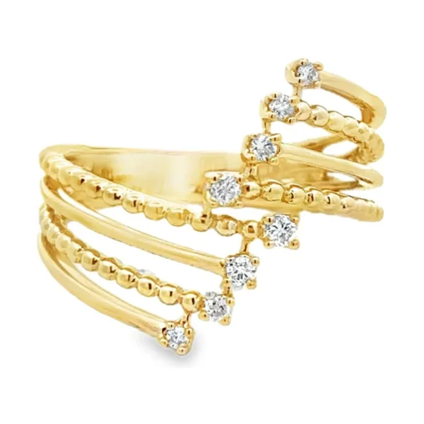 Beaded Multi Strand Ring