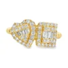 Heart Rectangle Diamond Ring