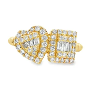 Heart Rectangle Diamond Ring