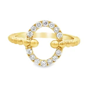 Oval Open Beaded Ring