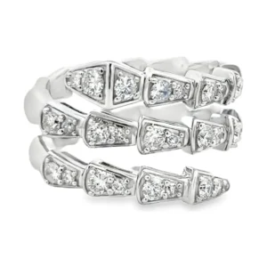 Coil Diamond Snake Ring