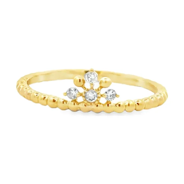 Crown Diamond Bead Band