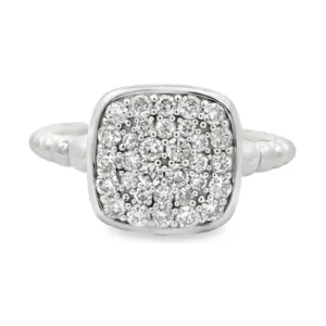 Cushion Pavé Diamond Ring
