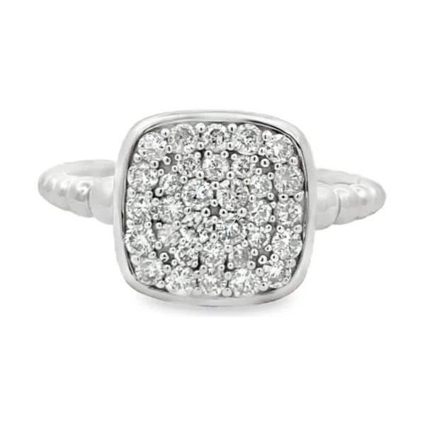 Cushion Pavé Diamond Ring