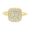 Cushion Pavé Diamond Ring