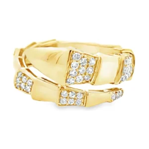Snake Diamond Wrap Ring