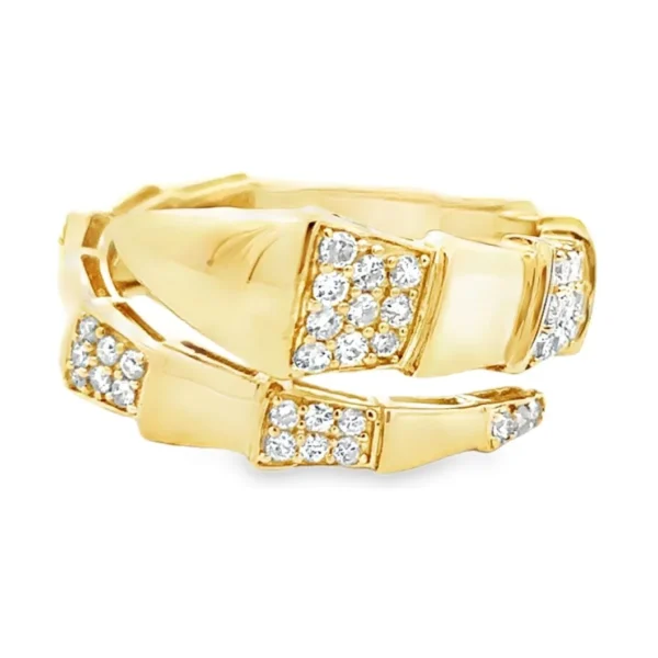 Snake Diamond Wrap Ring