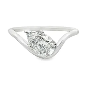 Pear Diamond Bypass Ring