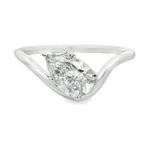 Pear Diamond Bypass Ring