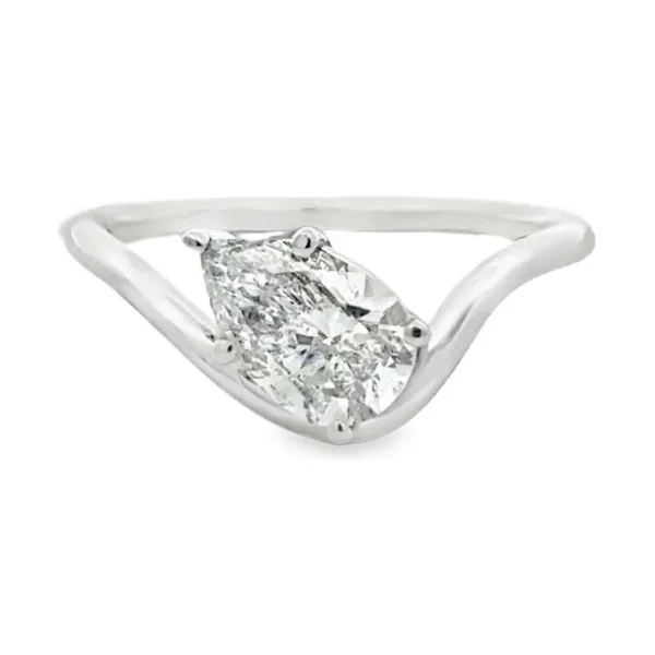 Pear Diamond Bypass Ring