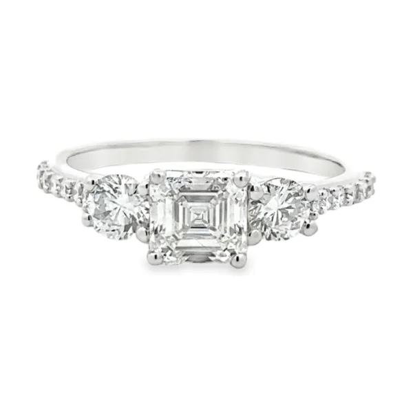 Asscher Cut Diamond Ring