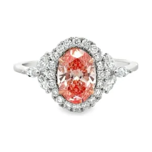 Oval Pink Diamond Ring