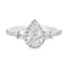 Pear Halo Diamond Ring