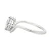 Pear Diamond Curved Ring
