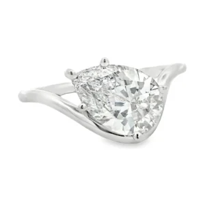 Pear Diamond Solitaire Ring