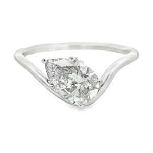 Pear Diamond Solitaire Ring
