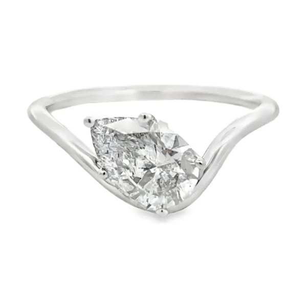 Pear Diamond Solitaire Ring