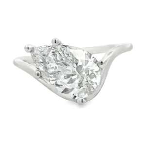 Pear Diamond Solitaire Ring