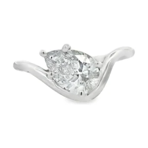 Pear Diamond Bypass Ring
