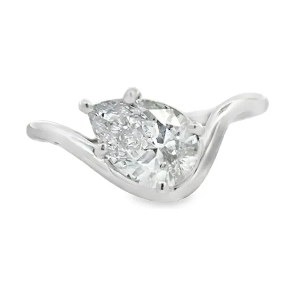 Pear Diamond Bypass Ring