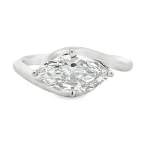 Marquise Diamond Bypass Ring