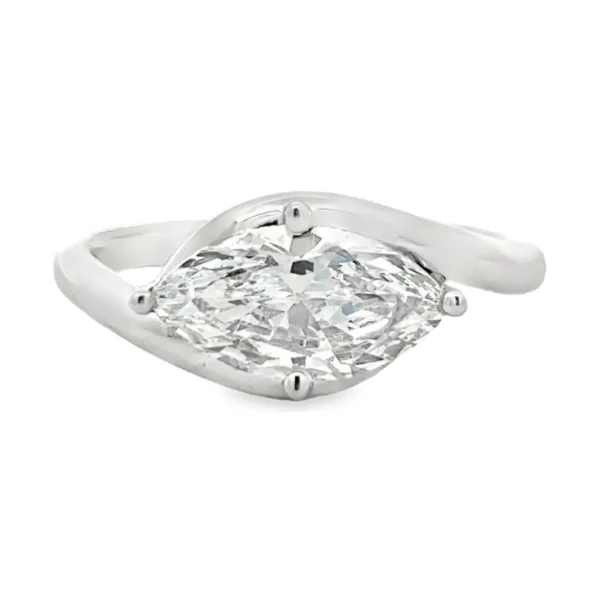 Marquise Diamond Bypass Ring