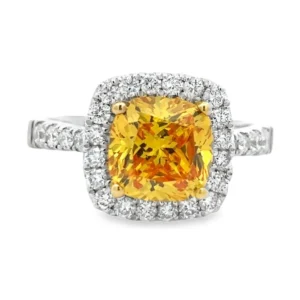 Cushion Cut Halo Ring