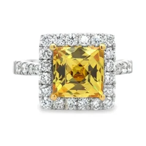 Princess Cut Halo Ring