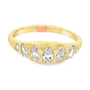 Pear Diamond Band Ring