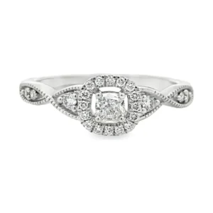 Halo Cushion Diamond Ring