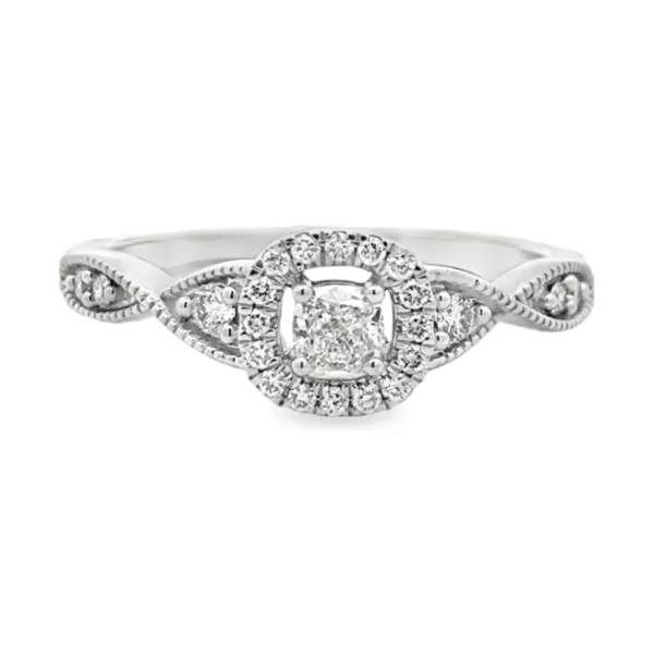 Halo Cushion Diamond Ring