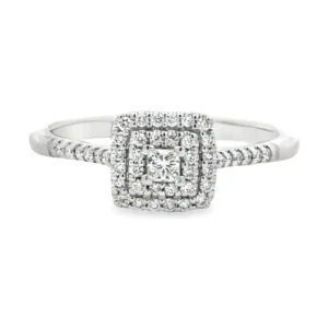 Double Halo Diamond Ring