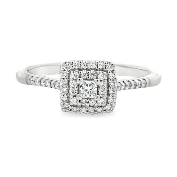 Double Halo Diamond Ring