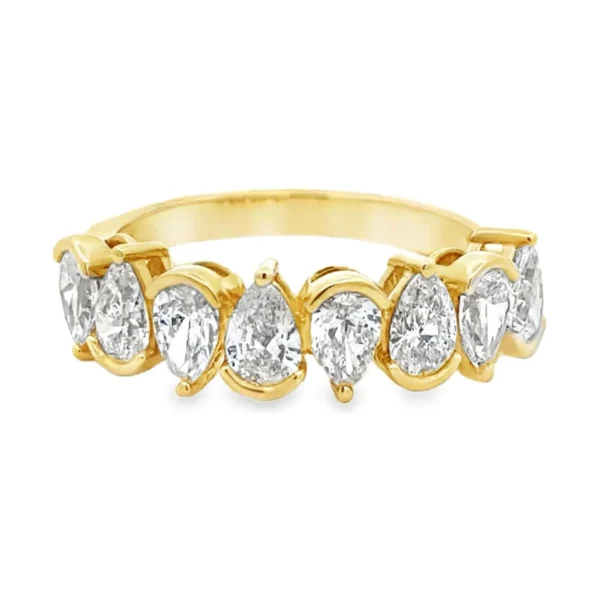Pear Diamond Band Ring