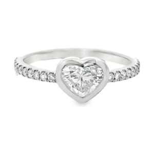 Heart Diamond Bezel Ring