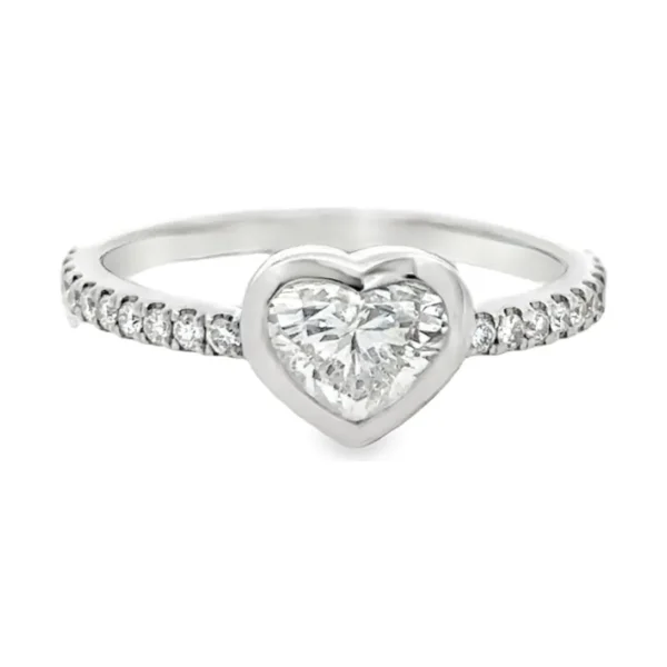 Heart Diamond Bezel Ring