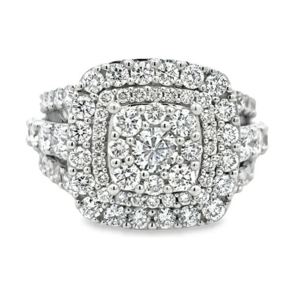 Double Halo Diamond Ring