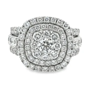Double Halo Diamond Ring