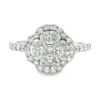 Cluster Halo Diamond Ring