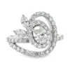 Oval Halo Bypass Ring