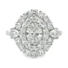 Oval Double Halo Ring
