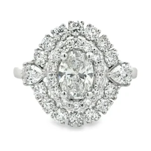 Oval Double Halo Ring