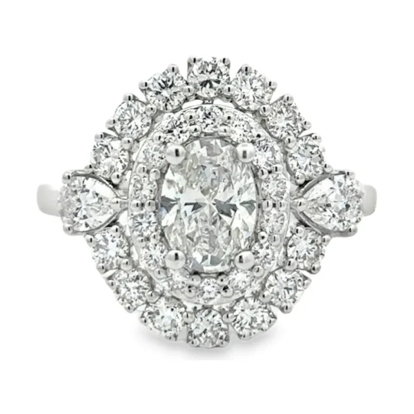 Oval Double Halo Ring