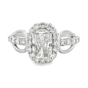 Radiant Halo Diamond Ring