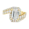 Emerald Cut Bypass Ring