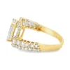 Emerald Cut Bypass Ring