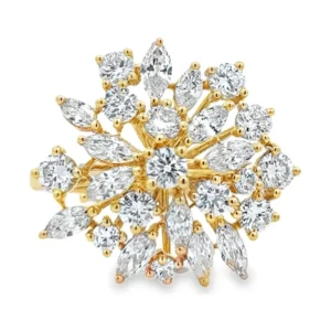 Cluster Flower Diamond Ring