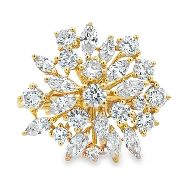 Cluster Flower Diamond Ring