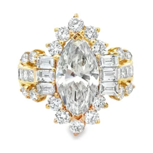 Marquise Diamond Cluster Ring